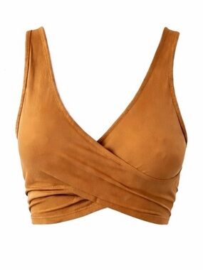 Rue 21 Camel Colored Wrap Crop Tank | Size Small